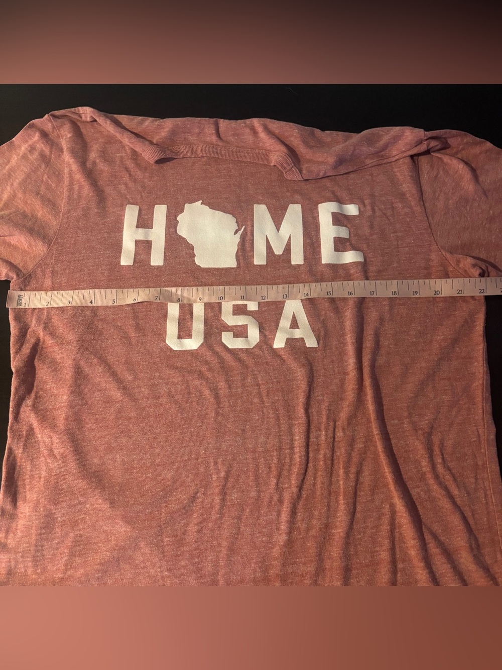Women's Short Sleeve 'Home USA' Tee - Dusty Rose - Picture 7 of 7